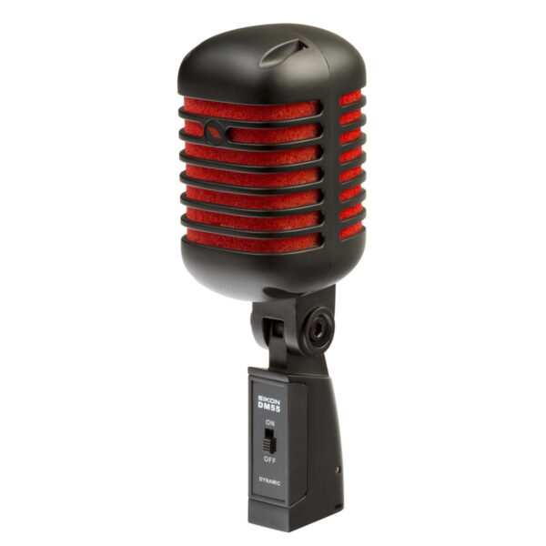 MICROFONO DINAMICO PROFESSIONALE PER VOCE “VINTAGE” - NERO SATINATO E ROSSO - immagine 7