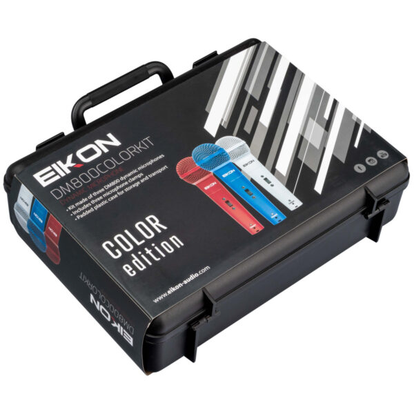 KIT DA 3 MICROFONI DINAMICI PER VOCE COLORI RD.BL.WH - immagine 3