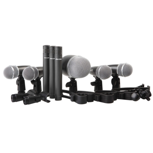 KIT MICROFONI PER BATTERIA DA 8 PEZZI CON CUSTODIA