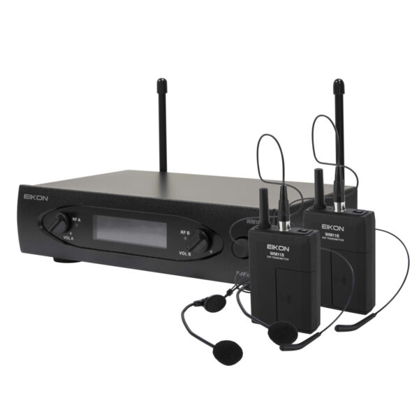 RADIOMICROFONO UHF DOPPIO CANALE– TRASMETTITORE BELT-PACK