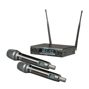 PROFESSIONAL UHF DIVERSITY WIRELESS MICROPHONE WITH DUAL HANDHELD TRANSMITTER