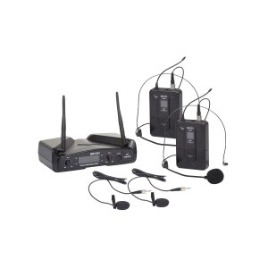 RADIOMICROFONO UHF DOPPIO CANALE– TRASMETTITORE BELT-PACK