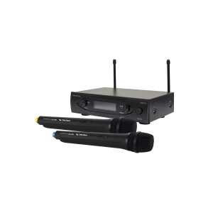 Radiomicrofono handheld  UHF  due canali con  uscite indipendenti   